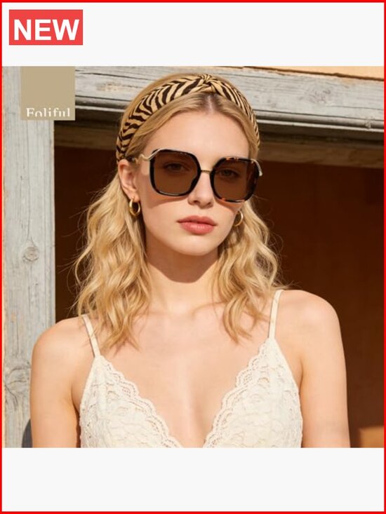 Polarized Oversized Square Sunglasses UV Protection Vintage Style Sun Glasses main image 7